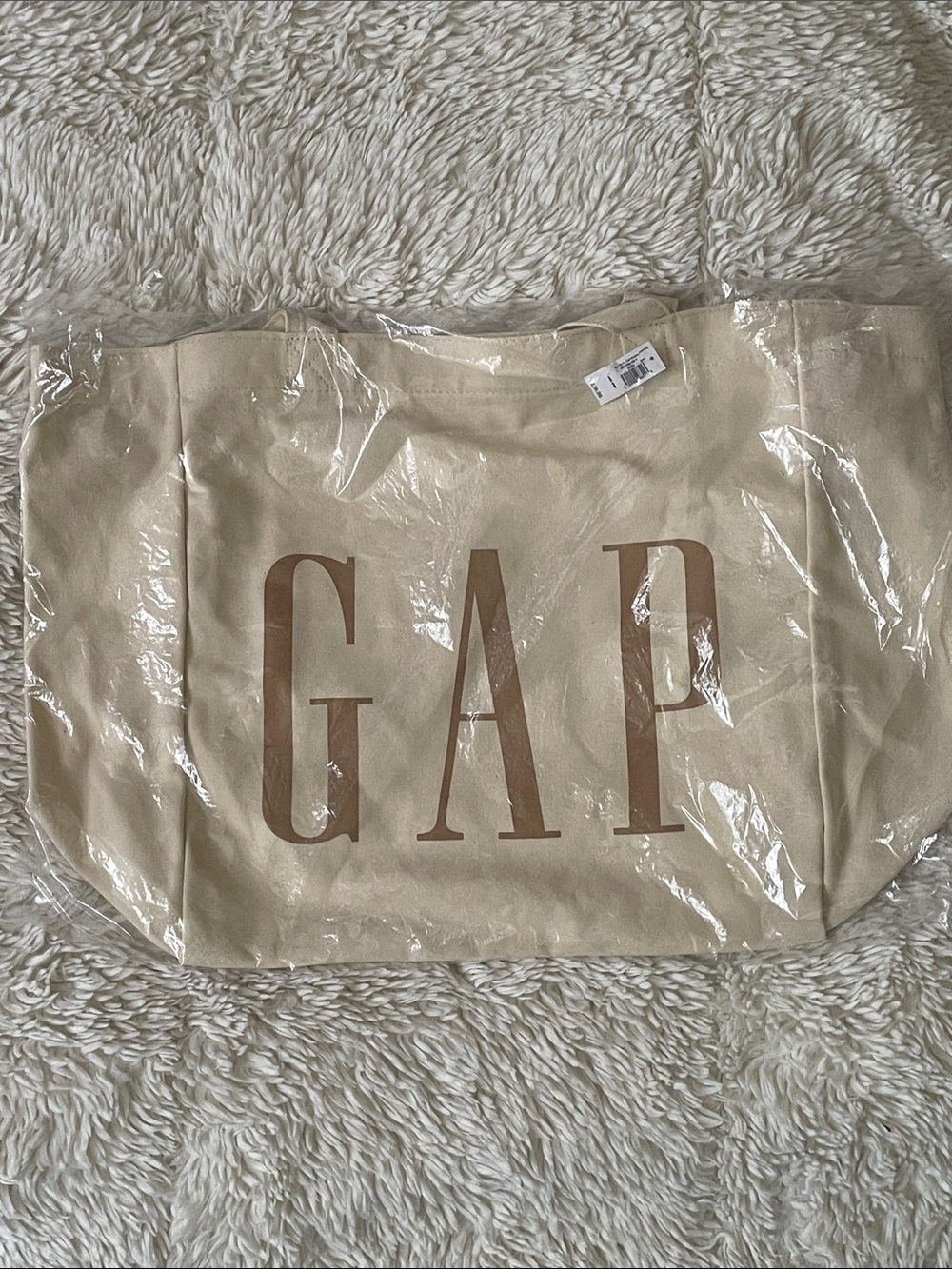 GAP Beige Canvas Tote with Large Logo